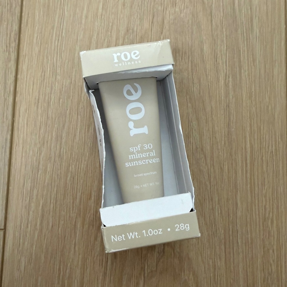 Roe Wellness SPF 30 Mineral Sunscreen Broad Spectrum 1.0oz 28g Vegan Clean